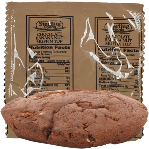 USA MRE Chocolate Banana Nut Muffin Top