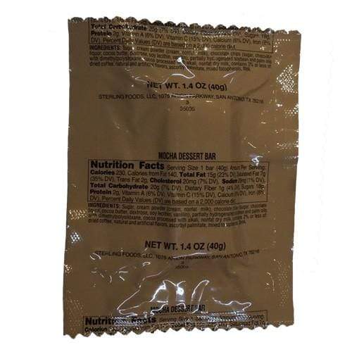 USA MRE Mocha Dessert Bar Set of 10 bars