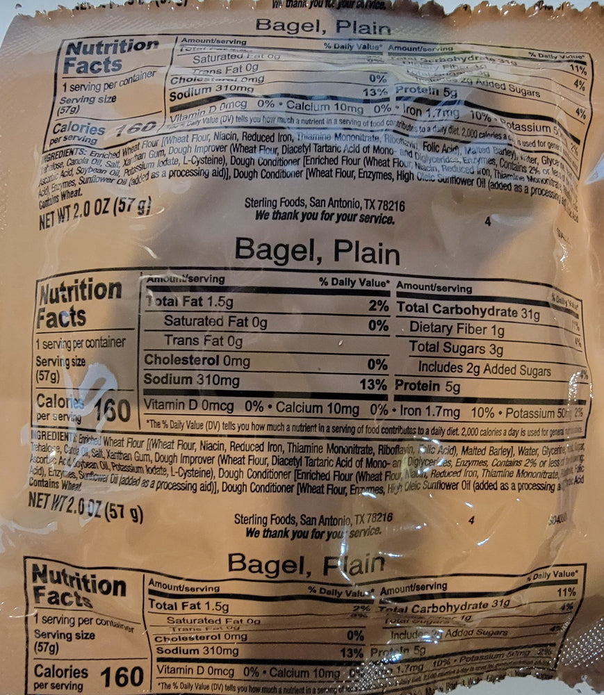 USA MRE Bagel 12 pack