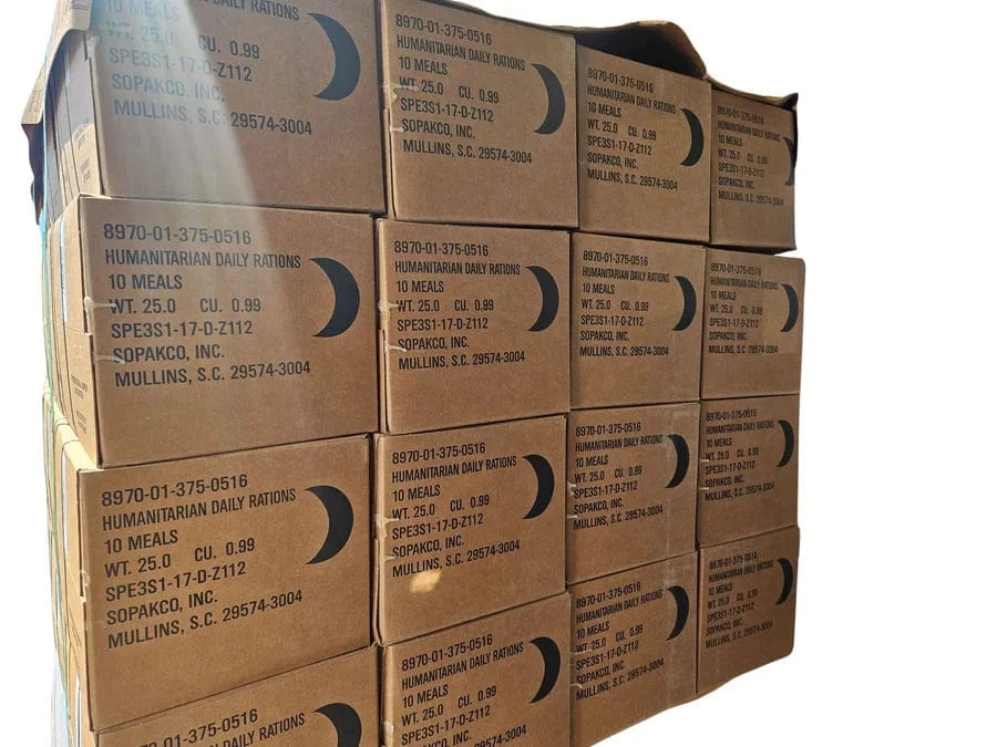Humanitarian Daily Ration Full Pallet of 48 Cases (480 days of food)