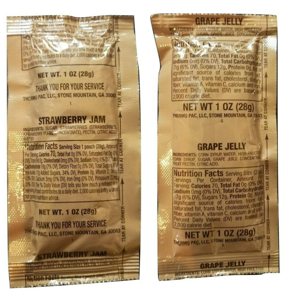 USA MRE Jam and Jelly Spreads