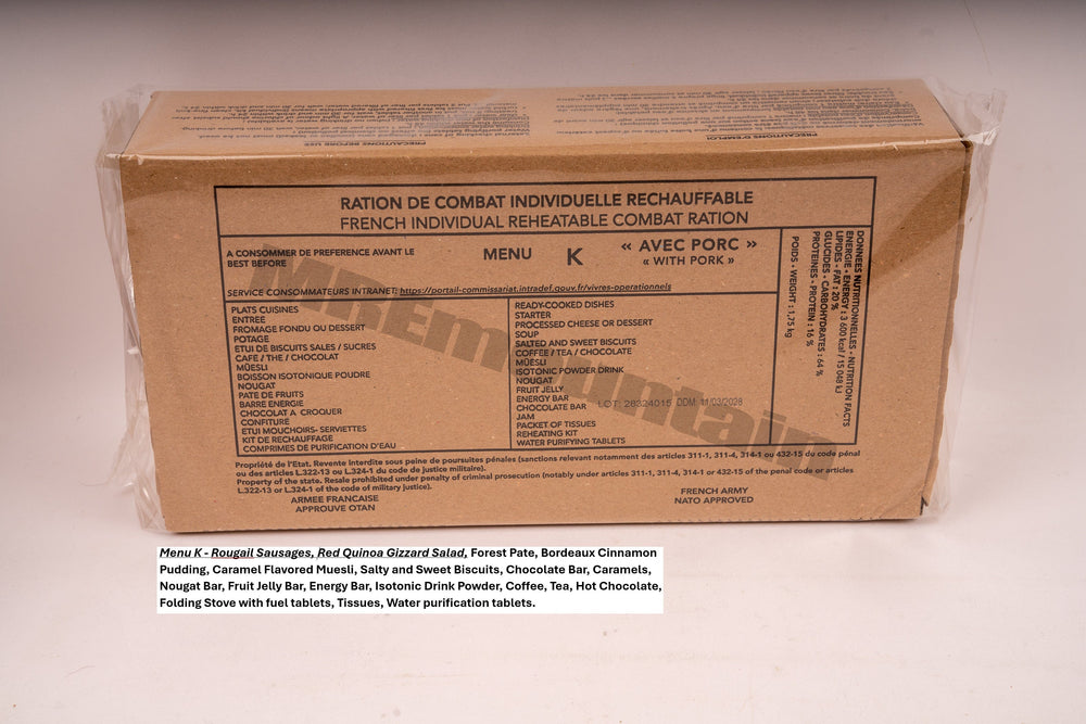 French Armed Forces RCIR 24 hr combat ration pack MRE