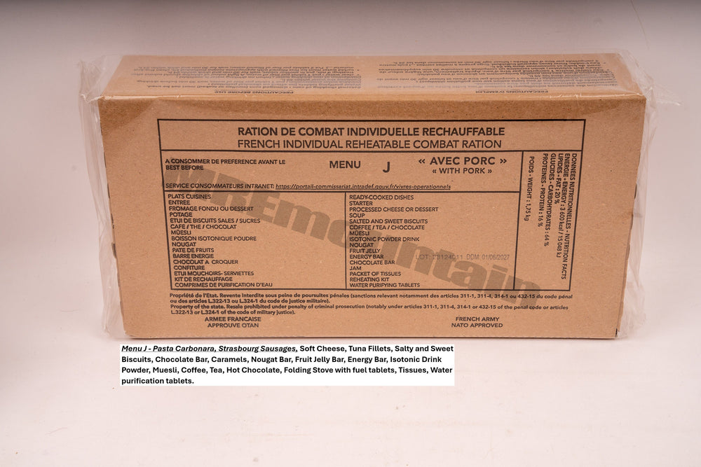 French Armed Forces RCIR 24 hr combat ration pack MRE