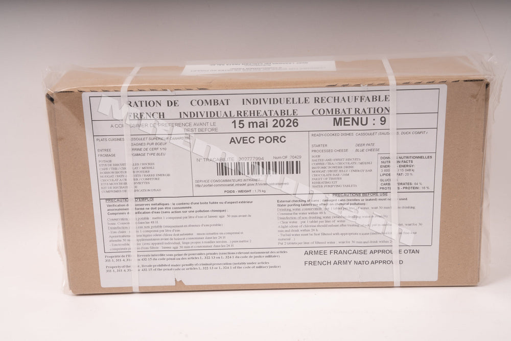 French Armed Forces RCIR 24 hr combat ration pack MRE