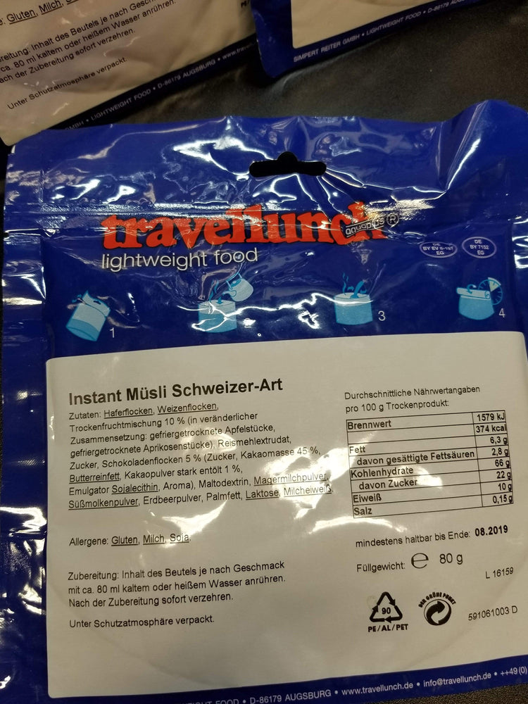 Travellunch Lightweight Food