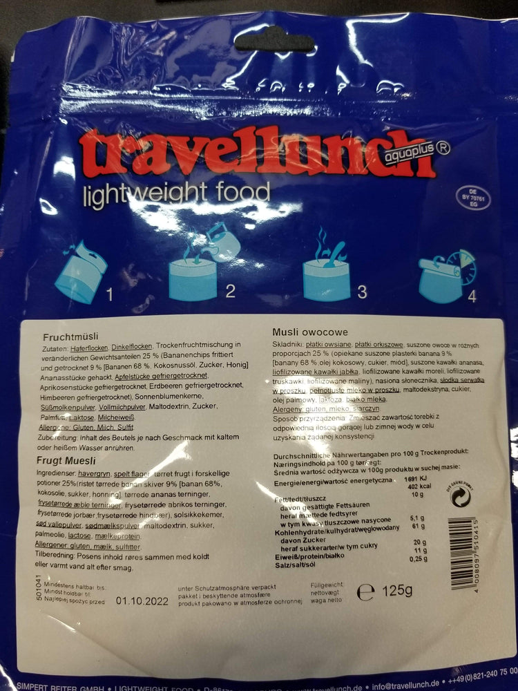 Travellunch Lightweight Food