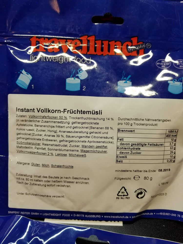 Travellunch Lightweight Food