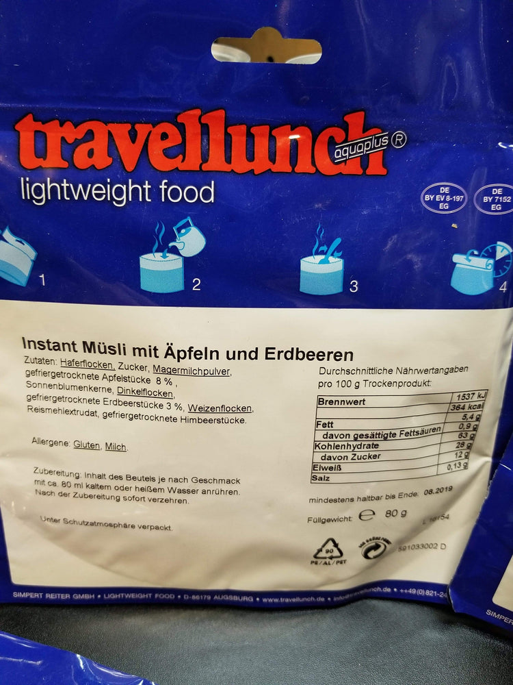 Travellunch Lightweight Food